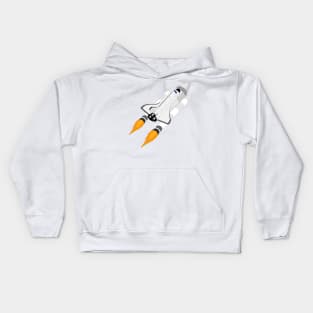 Space Shuttle on a Launcher. Kids Hoodie